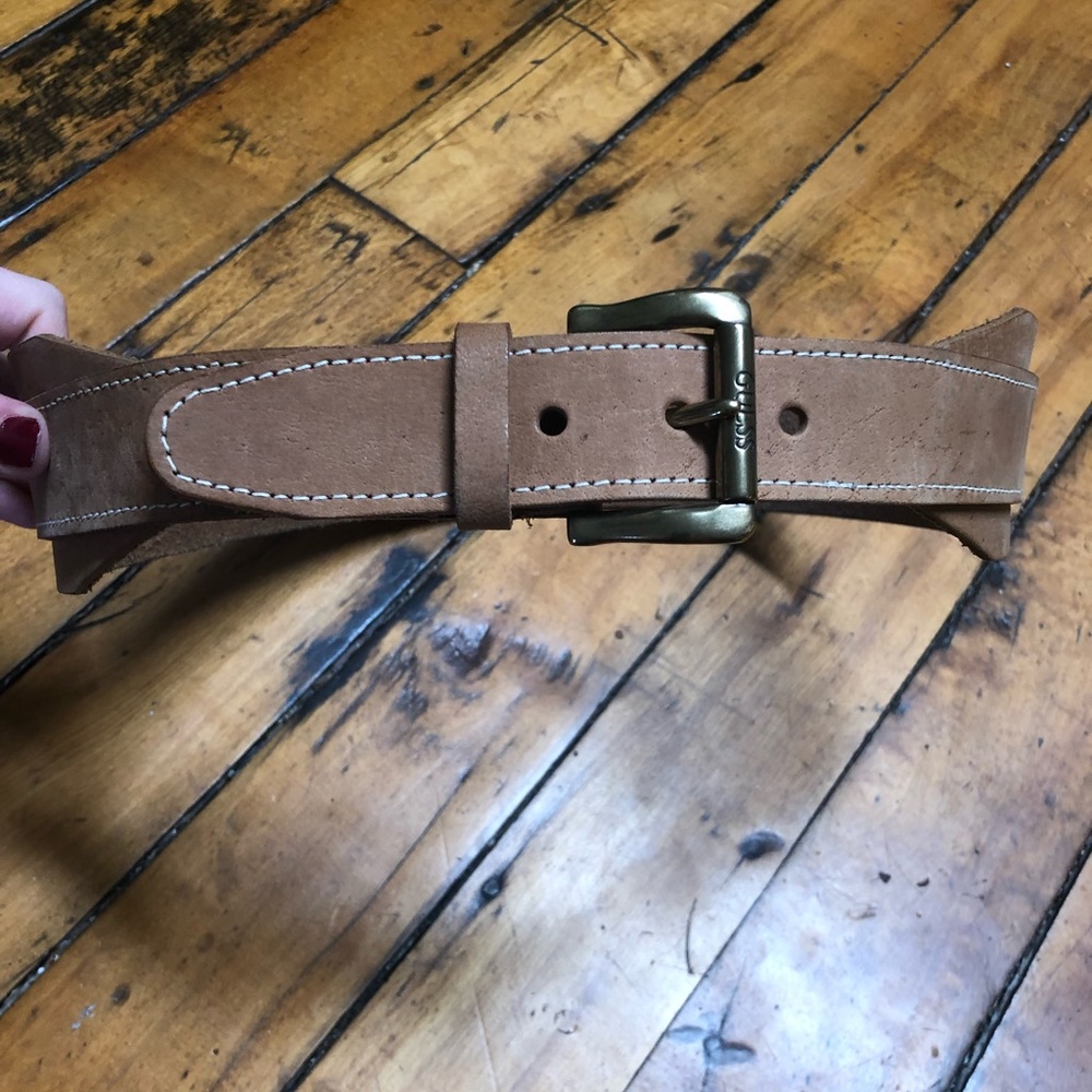 Guess leather tan belt, size M